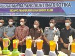 KaLapas Narkotika Rumbai Mengikuti Giat Pemusnahan BB Narkotika Di Kantor BNNP Riau