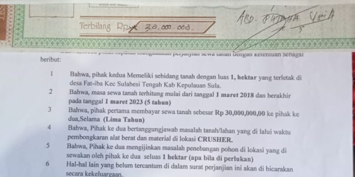 HT VS HU Mulai Terbongkar, Pemdes Fatiba Diduga Dalang Dari Semua Itu