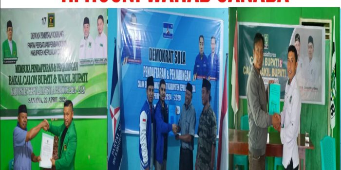 Tunjukan Keseriusan, H. Husni Sanaba Daftar 7 Partai Politik