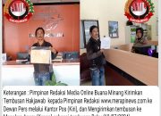 Diduga Pencemaran Nama Baik,Pimpinan Redaksi Banuaminang.co.id Iing Chaiang Layangkan Hak Jawab Kepada Merapinews.com