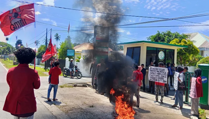 Diduga Tidak Serius Tangani Kasus BTT, GMNI Sula Demo Jaksa