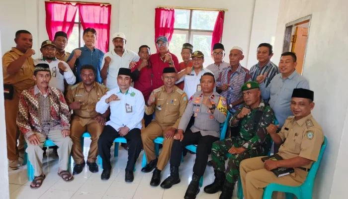 Kapolsek Mangoli Utara Dukung Penuh Program Pemda Sula, Ajak Warga Jaga Kamtibmas