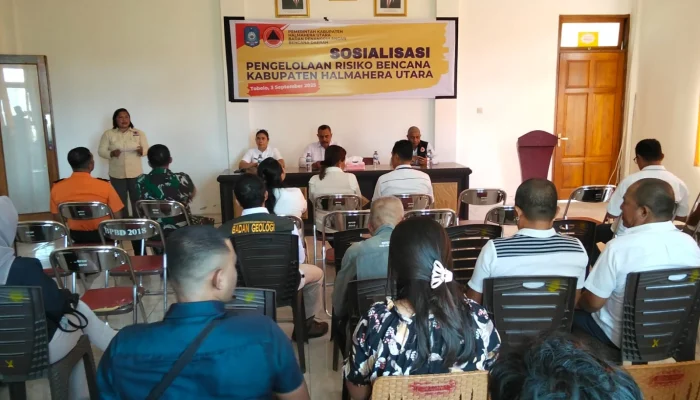 Sosialisasi Pengelolaan Risiko Bencana Digelar BPBD Halut, Libatkan Forkopimda dan Aparat Desa