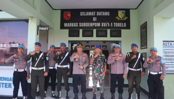 Kapolres Halut Jalin Sinergi Kuat dengan TNI, Kunjungi Dansubdenpom Tobelo XV/1-1