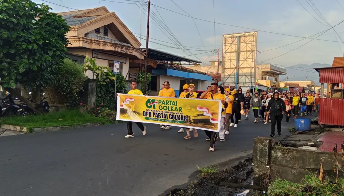 Semarak Jalan Sehat HUT ke-61 Partai Golkar di Halmahera Utara