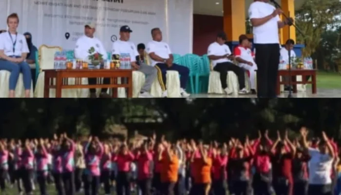 Ratusan Warga Ikuti Jalan Sehat dan Senam Bersama dalam Kampanye 16 Hari Anti Kekerasan di Halut