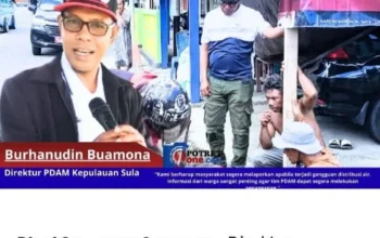 Belum Genap Sebulan, Direktur PDAM Sula Sudah Turun Cek Layanan di Mangoli Barat