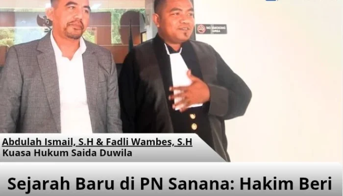 Majelis Hakim PN Sanana menjatuhkan putusan Pemaafan, Saida Duwila Dibebaskan