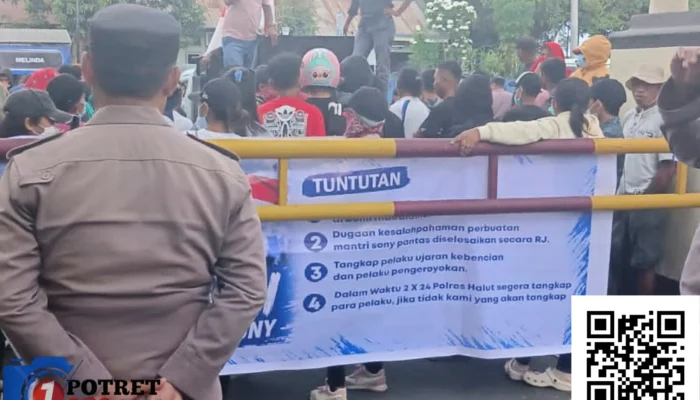 Desak Keadilan, Warga Kampung Baru Aspol “Kepung” Kantor Polisi di Halut