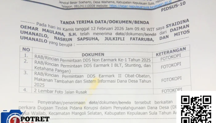 Kejari Sula Terima Laporan Dugaan Dana Desa Fiktif, Nilai Hampir Ratusan Juta