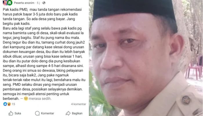 Dituding Patok Rp3–5 Juta untuk Tanda Tangan Rekomendasi, Kadis PMD Kepulauan Sula Bungkam Saat Dikonfirmasi