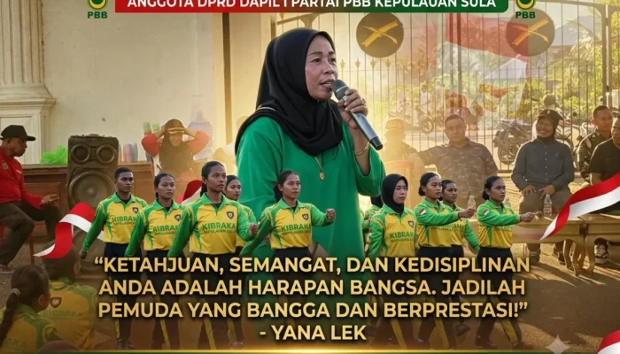 Yana Lek Haru Lihat Paskibraka Sula, Serahkan 80 Paket Makanan dan Titip Pesan Raih Cita-Cita