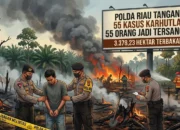 Polda Riau Tangani 55 Kasus Karhutla, 55 Orang Jadi Tersangka