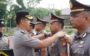 Kapolres Bengkalis Pimpin Sertijab Tiga Kapolsek, Tekankan Profesionalisme Dan Pelayanan kepada Masyaraka