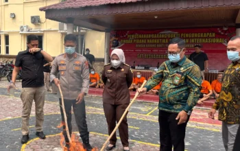 SatResNarkoba Polres Dumai Musnahkan Barang Bukti Narkotika Jaringan Nasional Dan Selamatkan 25.046 Jiwa