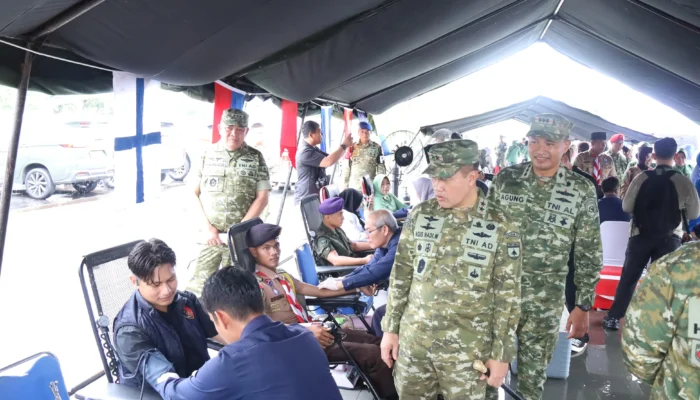 Ribuan Warga Antusias Ikuti Bazar Murah dan Donor Darah HUT ke-81 TNI di Dumai