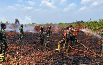 Tim Gabungan Kodam XIX/Tuanku Tambusai Lanjutkan Pendinginan Karhutla, Fokus Cegah Api Meluas