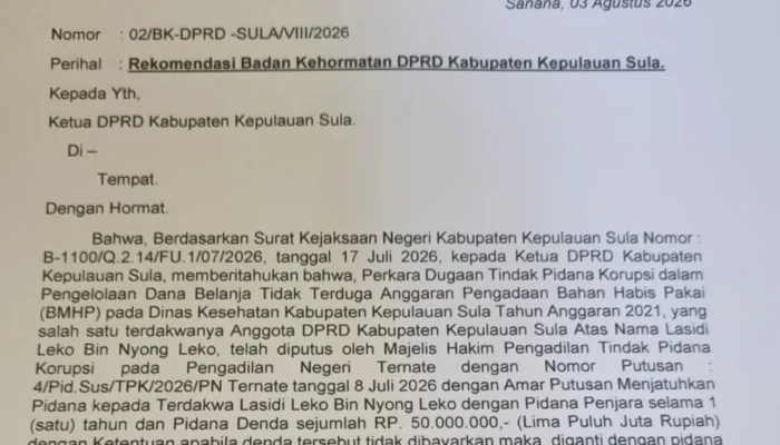 Ramli A Hasan Vonis Lasidi Leko Langgar Kode Etik