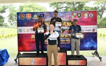 Personel Satbrimob Polda Riau Raih Juara I di Pulanggeni Shooting Championship Danyon Parako 462 Dengan Gemilang