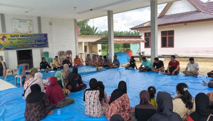 RAT KUD Teluk Sono Jaya Ricuh Pertanyaan Dana Rp375 Juta: Pengurus Lama Mangkir, Badan Pengawas Bungkam