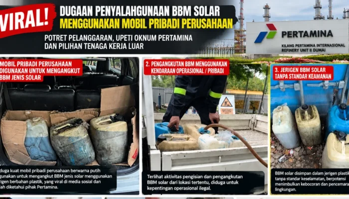 Pengawasan HSSE Dipertanyakan, BBM dalam Jerigen Diduga Lolos Masuk Area Proyek Pertamina Dumai